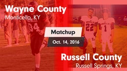 Matchup: Wayne County vs. Russell County  2016