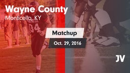 Matchup: Wayne County vs. JV 2016