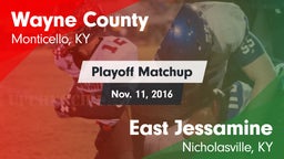 Matchup: Wayne County vs. East Jessamine  2016