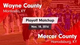 Matchup: Wayne County vs. Mercer County  2016