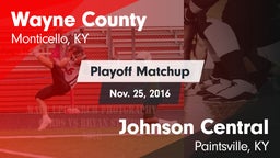 Matchup: Wayne County vs. Johnson Central  2016