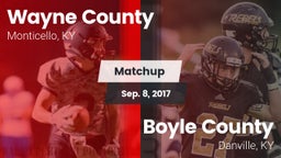 Matchup: Wayne County vs. Boyle County  2017