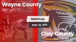 Matchup: Wayne County vs. Clay County  2017