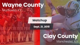 Matchup: Wayne County vs. Clay County  2018