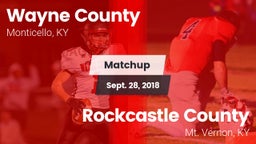 Matchup: Wayne County vs. Rockcastle County  2018