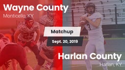 Matchup: Wayne County vs. Harlan County  2019