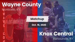 Matchup: Wayne County vs. Knox Central  2020