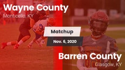 Matchup: Wayne County vs. Barren County  2020