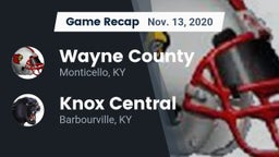 Recap: Wayne County  vs. Knox Central  2020