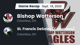 Recap: Bishop Watterson  vs. St. Francis DeSales  (Columbus) 2020