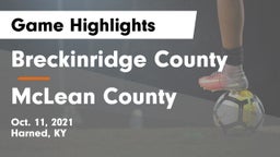 Breckinridge County  vs McLean County  Game Highlights - Oct. 11, 2021