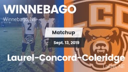 Matchup: Winnebago vs. Laurel-Concord-Coleridge  2019