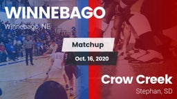 Matchup: Winnebago vs. Crow Creek  2020