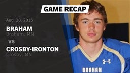 Recap: Braham  vs. Crosby-Ironton  2015