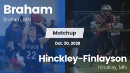 Matchup: Braham vs. Hinckley-Finlayson  2020