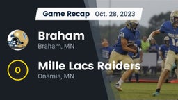 Recap: Braham  vs. Mille Lacs Raiders 2023