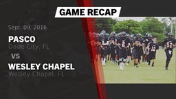 Recap: Pasco  vs. Wesley Chapel  2016