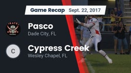 Recap: Pasco  vs. Cypress Creek  2017