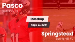 Matchup: Pasco vs. Springstead  2019