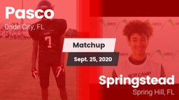 Matchup: Pasco vs. Springstead  2020