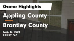 Appling County  vs Brantley County  Game Highlights - Aug. 16, 2022