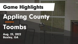 Appling County  vs Toombs Game Highlights - Aug. 23, 2022