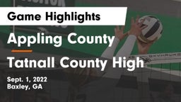 Appling County  vs Tatnall County High  Game Highlights - Sept. 1, 2022