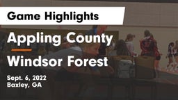 Appling County  vs Windsor Forest  Game Highlights - Sept. 6, 2022