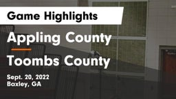 Appling County  vs Toombs County Game Highlights - Sept. 20, 2022