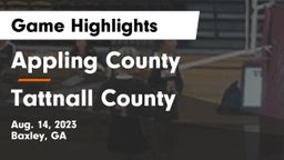 Appling County  vs Tattnall County  Game Highlights - Aug. 14, 2023