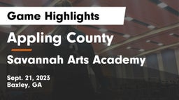 Appling County  vs Savannah Arts Academy Game Highlights - Sept. 21, 2023