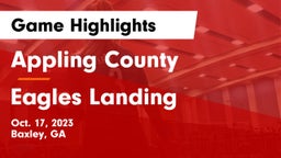 Appling County  vs Eagles Landing Game Highlights - Oct. 17, 2023