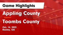 Appling County  vs Toombs County  Game Highlights - Oct. 14, 2023