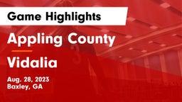 Appling County  vs Vidalia Game Highlights - Aug. 28, 2023