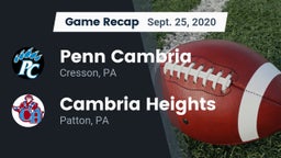Recap: Penn Cambria  vs. Cambria Heights  2020
