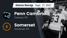 Recap: Penn Cambria  vs. Somerset  2021