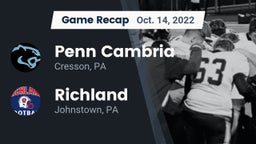 Recap: Penn Cambria  vs. Richland  2022