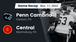 Recap: Penn Cambria  vs. Central  2022