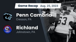 Recap: Penn Cambria  vs. Richland  2023