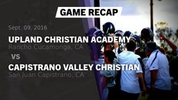 Recap: Upland Christian Academy  vs. Capistrano Valley Christian  2016