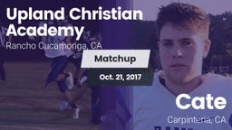 Matchup: Upland Christian Aca vs. Cate  2017