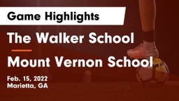The Walker School vs Mount Vernon School Game Highlights - Feb. 15, 2022
