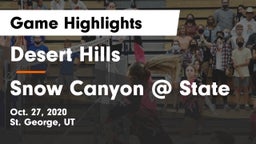 Desert Hills  vs Snow Canyon @ State Game Highlights - Oct. 27, 2020
