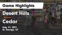 Desert Hills  vs Cedar  Game Highlights - Aug. 31, 2021