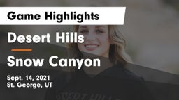Desert Hills  vs Snow Canyon  Game Highlights - Sept. 14, 2021