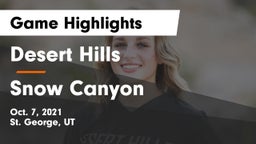 Desert Hills  vs Snow Canyon  Game Highlights - Oct. 7, 2021