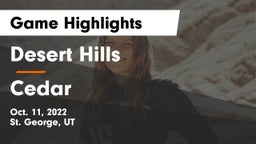 Desert Hills  vs Cedar  Game Highlights - Oct. 11, 2022
