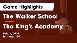 The Walker School vs The King's Academy Game Highlights - Feb. 4, 2020