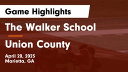 The Walker School vs Union County  Game Highlights - April 20, 2023