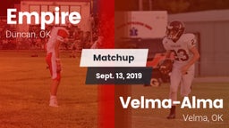 Matchup: Empire vs. Velma-Alma  2019